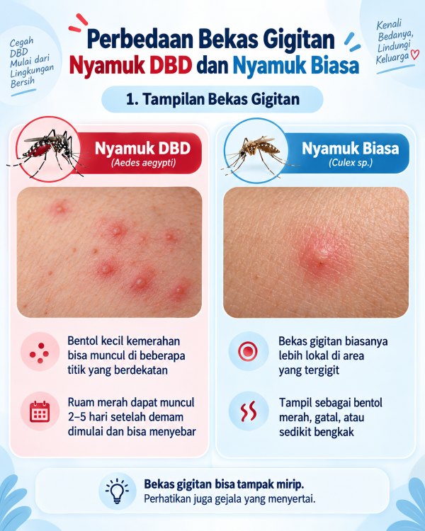 Perbedaan Bekas Gigitan Nyamuk DBD dan Nyamuk Biasa 1