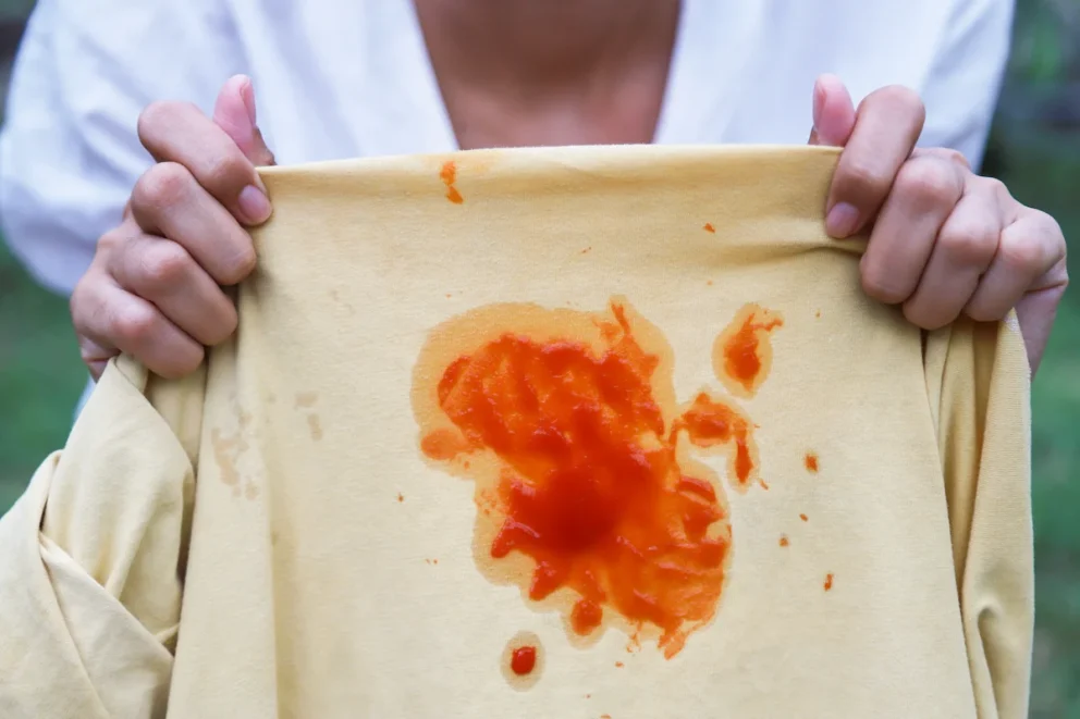 cara menghilangkan noda di baju berwarna